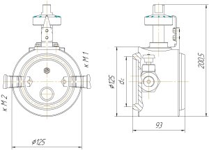 Штуцер дискретный ШДФ 9М. Общий вид. Чертеж. Штуцер дискретный ШДФ. Фонтанная арматура