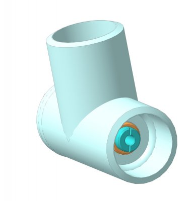 ШК 100х14-01, общий вид Штуцерная камера ШК 100х14-01, 3D модель, общий вид