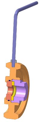 Устройство штуцерное УШК 004-01. В разрезе. Устройство штуцерное УШК 004-01. 3D модель. В разрезе. Фонтанная арматура. Обуховская промышленная компания.