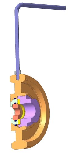 Устройства штуцерные УШК 004 . В разрезе. Фонтанная арматура Устройства штуцерные УШК 004 . В разрезе. 3D макет. Обуховская промышленная компания