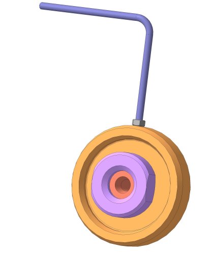 Устройство штуцерное УШК 005. Общий вид Устройство штуцерное УШК 005. 3D - графика. Фонтанная арматура. Обуховская промышленная компания.