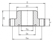 Фланец воротниковый. Четртеж Фонтанная арматура. Фланец воротниковый
