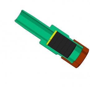 Кабельный ввод. В разрезе.  Кабельный ввод. 3D - графика. Фонтанная арматура.