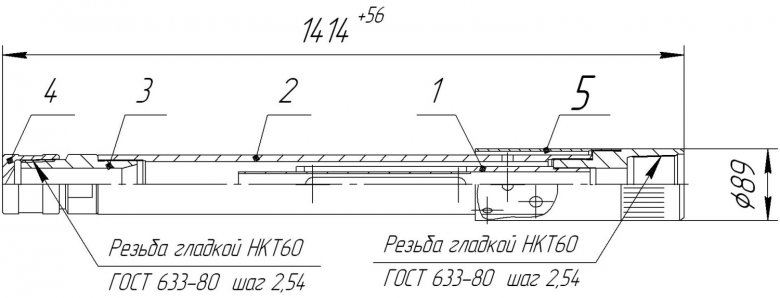 Якорь газопесочный 60-114-100, чертеж Якорь газопесочный 60-114-100. Насосное оборудование, чертеж