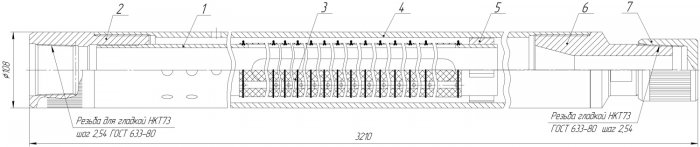 Якорь газопесочный ЯГП-73-168-450 Якорь газопесочный ЯГП-73-168-450, чертеж. Насосное оборудование.