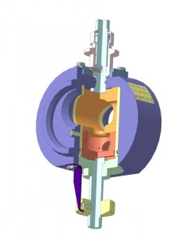 Штуцер дискретный фланцевый ШДФ-10М в разрезе 3D модель ШДФ-10М (штуцер в разрезе)
