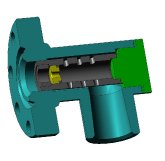 Дроссель быстросменный. В разрезе Дроссель быстросменный. 3D - графика. Фонтанная арматура.