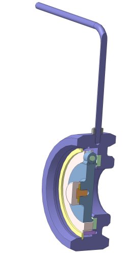 Клапан обратный КО 2-65. В разрезе. Клапан обратный КО 2-65. В разрезе. 3D макет. Фонтанная арматура. Обуховская промышленная компания