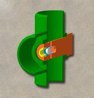 Клапан обратный шаровый. В разрезе Клапан обратный шаровый. 3D - графика. Фонтанная арматура.